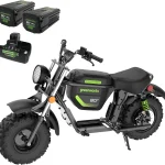 Greenworks 80V Battery-Powered Mini Bike for Adults-25 MPH Max Speed27 Miles RangeSteel Frame1000W Brushless MotorBlue (New)