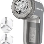 BEAUTURAL Fabric Shaver and Lint Remover Portable Sweater Defuzzer Battery Operated 2 Speeds 2 Replaceable Stainless (New)
