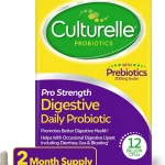 Culturelle Pro Strength Probiotics for Digestive Gut Health* 12B CFU 60ct Daily Prebiotic Probiotic for Women &amp Men S (New)