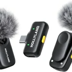 Hollyland Lark A2 Mini Duo2TX 1RX Wireless Microphone Noise Canceling Plug &amp Play Detail-Rich Audio 200m AI Aut (New)