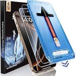 MAGIC JOHN Easy Installation for iPhone 16 Pro Screen Protector 2 Pack 9H Tempered Glass Anti-Scratch Auto Dust-Elimi (New)