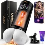 Uoffile Male Toys for Men AI APP Male Butt Pocket 8 Suction 8 Thrusting 8 Vibration Modes 360° H (New)