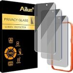 Ailun 3 Pack Privacy Screen Protector for iPhone 16 Pro Max Tempered Glass 6.9 Inch Installation Frame Anti Spy Priva (New)
