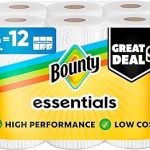 Bounty Essentials Select-A-Size Paper Towels 6 Double Rolls White 108 Sheets Per Roll (New)
