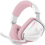 Corsair Void v2 Wireless Bluetooth PC PS5 Switch Gaming Headset   Pink Clear Microphone Dolby Atmos Lightweight Up to (New)