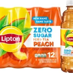 Lipton Zero Sugar Iced Tea Peach 169 fl oz Bottles 12 Pack Zero Sugar (New)