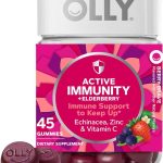 Olly Gummy Active ImmunityElderberry 45 Gummies 1 Pack Berry Flavor Immunity Support A blend of Elderberry Zinc (New)