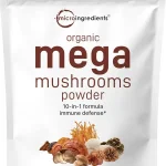 Micro Ingredients Organic Mega Mushroom Powder 10-in-1 Mushroom Blend 5oz USDA Organic 10-Mushroom Blend with Lionâ€™s M (New)