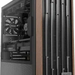 Okinos Genuine Walnut Wood PC Case Support 360mm Radiator on Top Pre-Installed 4 x 120mm PWM Fans ATX Case Type-C Port (New)