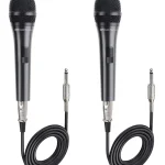 Cable Matters 2-Pack Cardioid Dynamic Vocal Microphones with 15ft Cable 635mm Wired Microphone for Singing and Karaok (New)