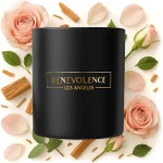 Benevolence LA Premium Rose &amp Sandalwood Scented Candle   Long-Lasting 45-Hour Burn   Luxury Natural Soy Candle for Home (New)