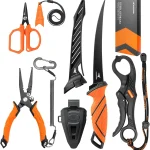KastKing SteelStream Fishing Tool Set Fishing Gear Corrosion Resistant Fishing Pliers Fillet Knife Scissors 55 lb Fl (New)