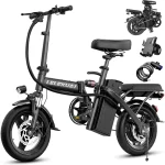 LELEKUAI Electric Bike for Adults 1200W Peak Motor Commuter Ebike 20-28MPH Speed 32 Miles Range Removable Waterproof B (New)