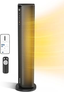 71X4PZVufvL._AC_UL320_ PELONIS 30-Inch Smart Tower Ceramic Space Heater with Remote for Bedroom 5 heat settings ECO mode 24H timer overheat (New) - Image 1