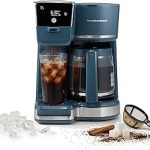 Hamilton Beach 2-Way Drip Coffee Maker Single Serve Coffee Machine Hot Iced Coffee Maker 12 Cup Glass Carafe Aqua (New)
