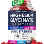 Magnesium Glycinate 400mg Gummies - Relax &amp Sleep Men &amp Women Raspberry Bisglycinate for Women Men &amp Kids Sleep &amp Re (New)