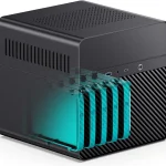 JONSBO N2 Black NAS ITX Case 51 Disk Bays Mini Aluminum Case Built-in 12cm Fan SFX Power Bite L150mm Max Support 65 (New)
