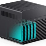 JONSBO N2 Black NAS ITX Case 51 Disk Bays Mini Aluminum Case Built-in 12cm Fan SFX Power Bite L150mm Max Support 65 (New)