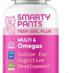 SmartyPants Teen Girl Multivitamin Gummies Omega 3 Biotin Zinc 60 Ct Vitamin C D3 B12 A K Supports Hair Skin &amp (New)