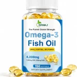 Omega-3 Fish Oil Supplements 4200mg Burpless Mini Softgels Wild-Caught Triple Strength High Purity EPA &amp DHA for Brai (New)