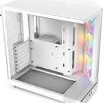NZXT H6 Flow RGB Mid-Tower Airflow Case with 3 RGB Fans Panoramic Glass Panels and Cable Management - White (New)