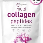 Micro Ingredients Multi Collagen Peptides Powder 2lb 82 Servings Hydrolyzed Type I II III V X with Biotin Hyalur (New)