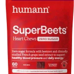Humann SuperBeets Heart Chews Zero Sugar Pomegranate Berry Flavor 60 Ct Blood Pressure Support Nitric Oxide Support (New)