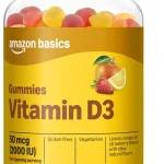 Amazon Basics Vitamin D3 2000 IU Gummies Orange Lemon &amp Strawberry 160 Count 2 per Serving Packaging May Vary (New)