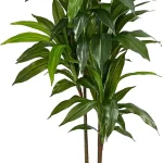 Nearly Natural 48 in Artificial Dracaena Real Touch Plant with Pot Multi-Tonal Trunks Large Indoor Silk Plant Maintena (New)
