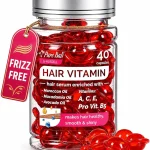 Hair Oil Capsules - Hair Vitamins A E &amp Pro B5 - Serum Enriched with Argan Oil Macadamia Avocado Oils &amp Moroccan Oil f (New)
