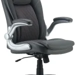 Staples Sorina Ergonomic Bonded Leather Office Chair Grey Padded seating with lumbar support for everyday desk and work (New)