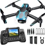 Drone with Camera Screen on Controller 1080P Foldable Drone for Adults Beginners Control Quadcopter with Stable Altitu (New)