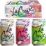 LaCroix Sparkling Water Tropical Variety Pack 24-Pack of 12oz Cans 6x Mango 6x Coconut 12x Passionfruit (New)
