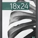 MCS Studio Gallery Poster Frame 18x24 Black Woodgrain 1-Pack Studio Gallery Poster Frame For Photos &amp Art Prints 18x (New)