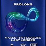 Durex Prolong Condoms with Delay Lubricant Ribbed Dotted Condoms 12ct Lubricated to Help Prevent Breakage Regular F (New)