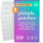LivaClean 330CT Pimple Patches for Face 4 Sizes Hydrocolloid Patch Pimple Patch with Salicylic Acid Tea Tree &amp Calendu (New)