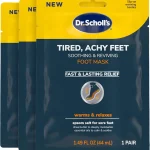Dr Scholl'sÂ® Tired Achy Feet Soothing &amp Reviving Foot Mask 3 Pair Warming Booties (New)