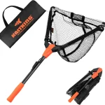 KastKing Pontus Floating Fishing Landing Net with Built-in Length Scale Foldable Design Lightweight Fish-Friendly PVC (New)