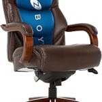 La-Z-Boy Big and Tall Executive Office Chair Lumbar Support Leather Chair Delano Wood Arms Base 350lb Capacity Home O (New)
