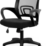 NEO CHAIR Office Computer Ergonomic Mid-Back Mesh Desk Chair Dark Black Breathable Mesh Back with Lumbar Support Heigh (New)