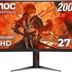 AOC 27 Inch Curved Gaming Monitor FHD 200Hz VA 0.3ms HDR C27G4H2 1920×1080 Computer Monitor Adaptive-Sync DP 1.4 HDM (New)