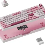 Keychron J3 SE Pink Wireless Mechanical Keyboard 96% with Numpad Knob 24 GHz/Bluetooth 52/USB-C Wired Hot-Swappable (New)