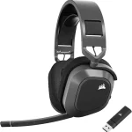 Corsair HS80 MAX Wireless Bluetooth PC PS5 Switch Gaming Headset   Gray Clear Broadcast Quality Mic Dolby Atmos SoundI (New)
