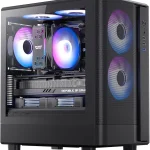 darkFlash Micro-ATX PC Case Pre-Install 3 PWM ARGB Fans Computer Case High Heat Dissipation MATX Gaming PC Case USB 30 (New)