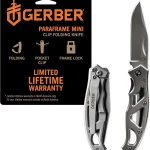 Gerber Gear Paraframe Mini Pocket Knife 22&quot Fine Edge Small EDC Folding Knife with Safety Lock for Everyday Carry Gifts (New)