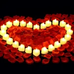 cridoz 2000 Pieces Artificial Rose Petals with 24 LED Tea Lights Candles Romantic Decorations Special Night Set for Nigh (New)