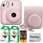 Fujifilm Instax Mini 12 Instant Film Camera Blossom Pink Fujifilm Instax Mini Twin Pack Instant Film 20 Prints Prtotecti (New)
