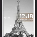 upsimples 12x18 Picture Frame Wall Decor Poster Frames Black 1 Pack 12 x 18 Frame 11x17 Frame with Mat for Gallery Wa (New)