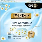 Twinings Pure Camomile Herbal Tea Individually Wrapped Bags 100 Count Pack of 1 Delicate for Pure Relaxation Naturall (New)