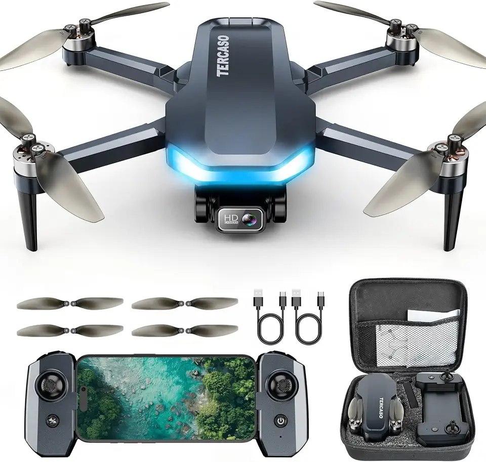 71fwOVH7-bL._AC_UL960_FMwebp_QL65_ GPS Drone with Camera for Adults 4K Foldable RC Quadcopter Brushless Motor Auto Return Waypoint Flight Follow Me Ge (New) - Image 1